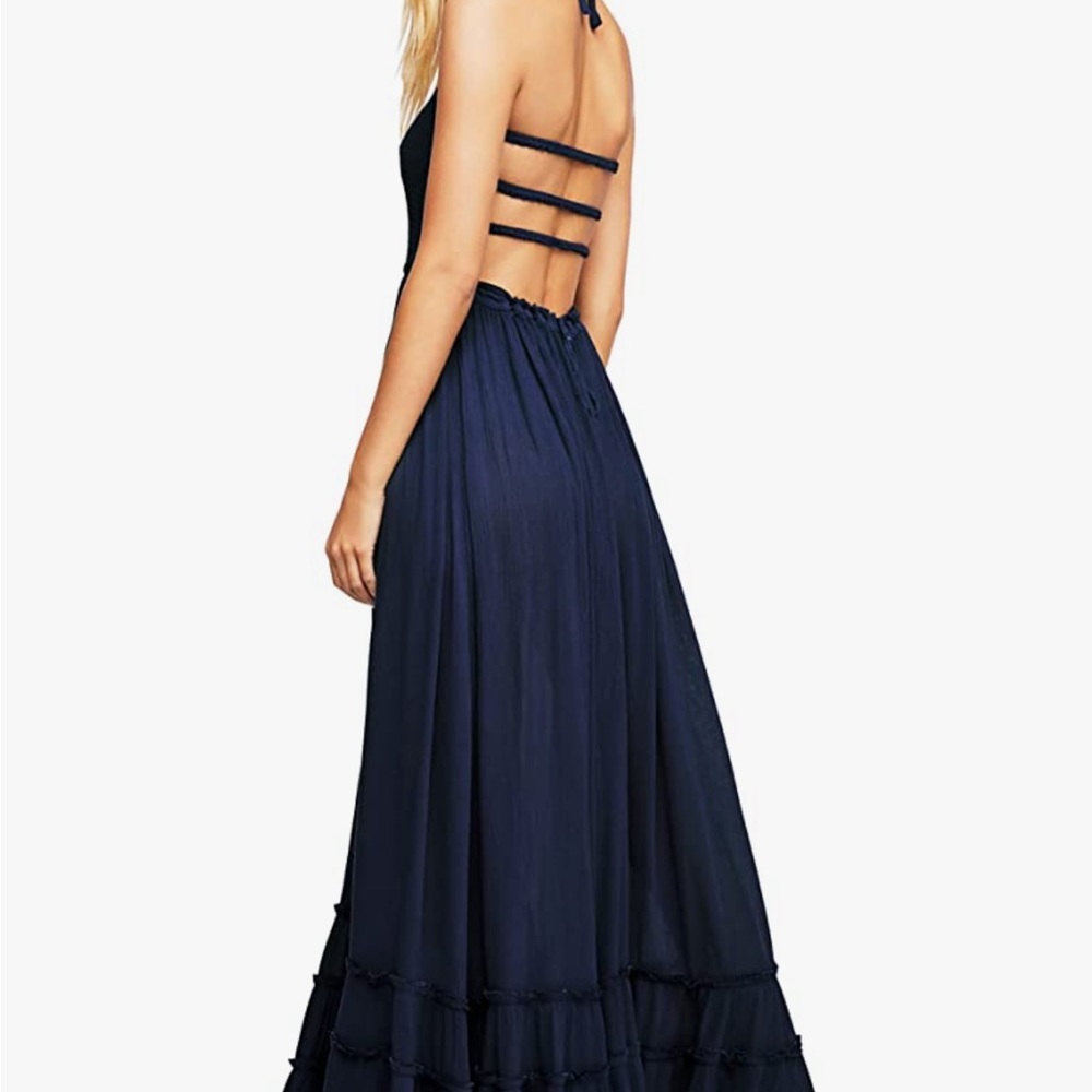 Gorgeous navy blue dress - Picture 3 of 5